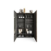 Vetrina moderna, 2 ante, Titanio e Kadiz