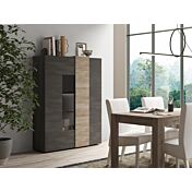 Vetrina moderna, 2 ante, Titanio e Kadiz