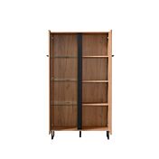 Vetrina industry scontata, finitura Rovere e Nero