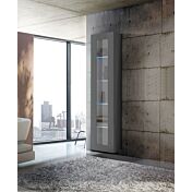 Vetrina sospesa di design con anta battente, finitura Antracite