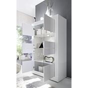 Vetrina moderna scontata con 2 ante, Nero e Pero