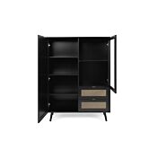 Soggiorno completo  Arendal in finitura Nero opaco con dettagli Oro