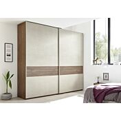 SPEDIZIONE GRATUITA - Armadio 2 ante scorrevoli Noce Scuro, Argilla e Serigrafia Noce Zenzero Shop