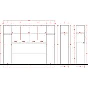 Armadio a ponte a 6 ante battenti bianco opaco e grigio