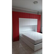 ACQUISTA ANCHE TU Armadio a ponte a 6 ante battenti bianco opaco e rosso