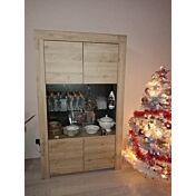 Moderna Vetrina 2 ante, finitura Rovere Cadiz 