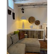 MadiaCredenza Moderna, Madia Bianca Lucida con 4 ante in finitura Pero