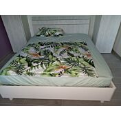 Conveniente Letto matrimoniale in legno grigio della collezione Like