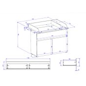 Mobiletto fasciatoio con 2 ante 1 cassetto, finitura Bianco