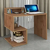 Scrivania dotata di 2 vani portaoggetti, 100x90x50 h cm, Rovere Wotan Zenzero Shop