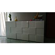 ACQUISTA ANCHE TU Madia dal design moderno a 3 ante, Grigia lucida