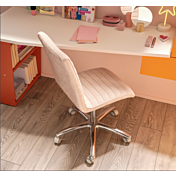 Scrivania moderna per camerette Moretti Compact, finitura Bianco e Mandarino laccato