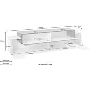 Mobile Porta TV colore Ardesia e Oak, L.200