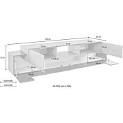 Conveniente Mobile porta tv Antracite e Oak, 2 ante 2 ribalte