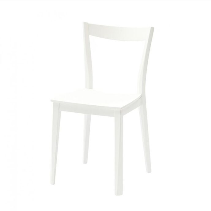 Sedia Bianca con fondino in legno