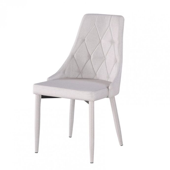 Sedia di Design in tessuto colore grigio con rombi