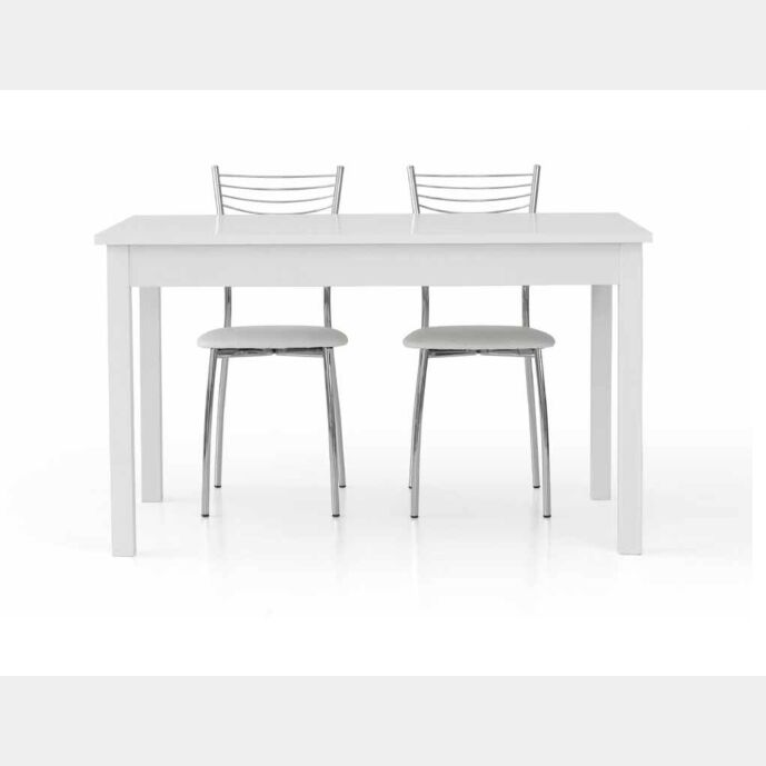 Tavolo allungabile in legno, finitura bianco frassinato Zenzero Shop