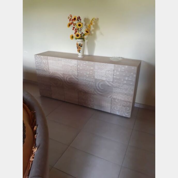 ACQUISTA ANCHE TU Madia moderna rovere serigrafato a 3 ante