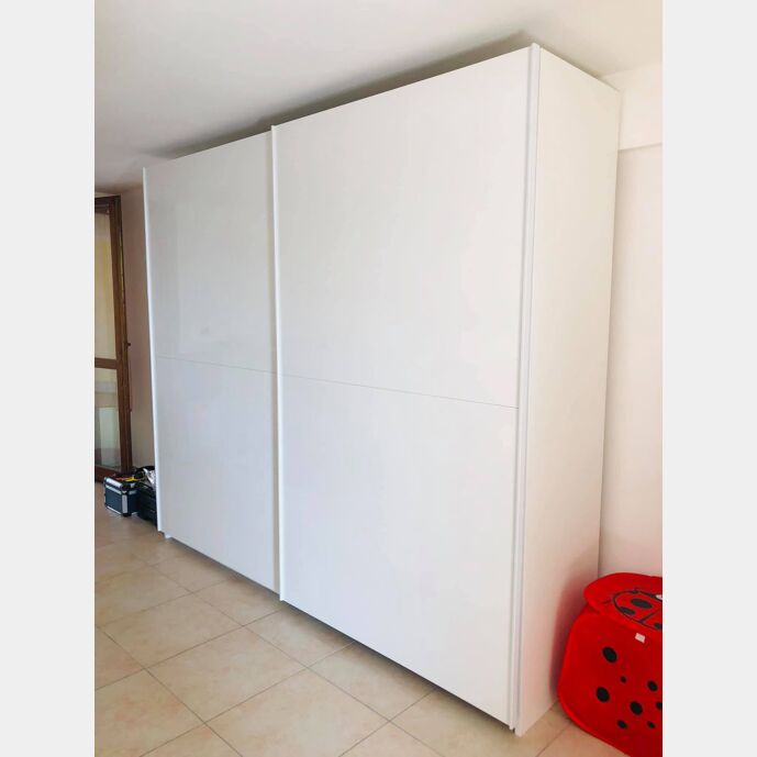 ACQUISTA ANCHE TU Armadio H. 240, 2 ante scorrevoli Bianco Laccato lucido