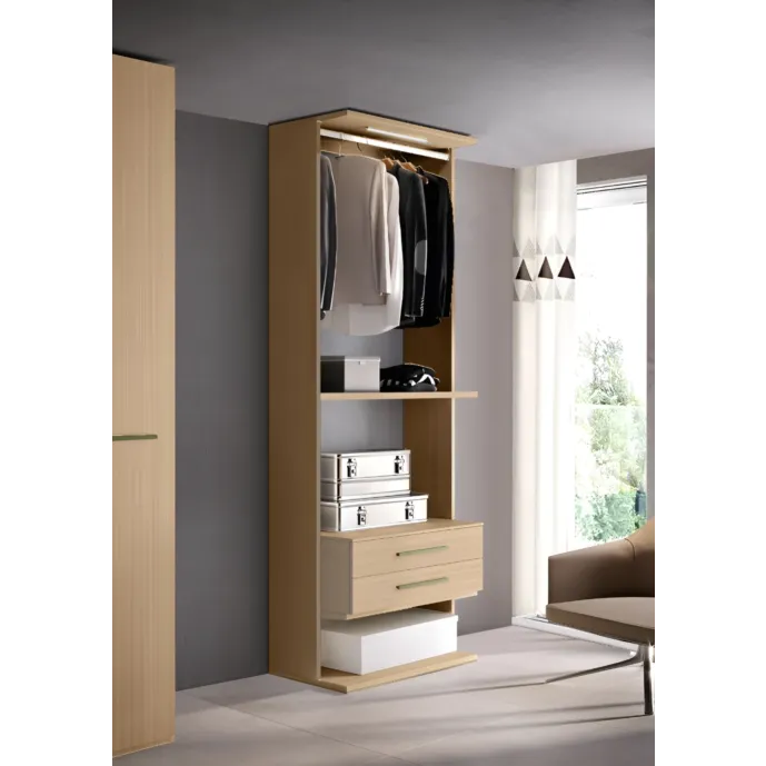 armadio a giorno rovere