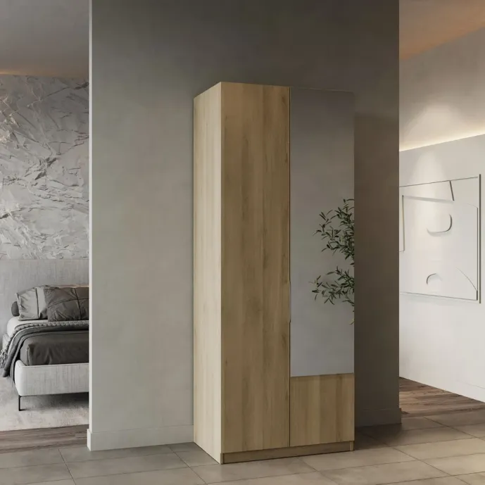 armadietto quercia con specchio