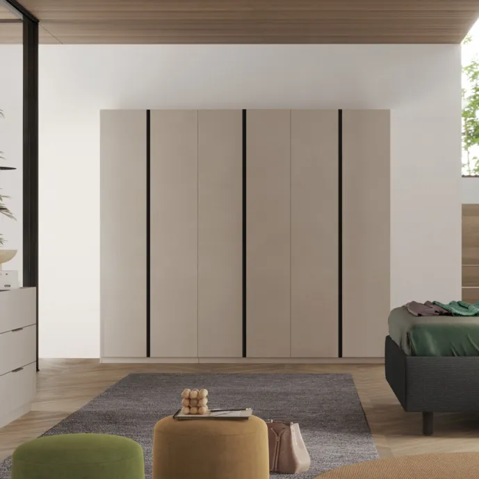 Armadio 6 ante battenti Cashmere e Antracite Zenzero Shop