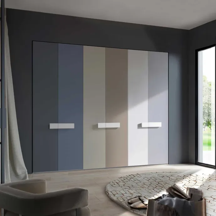 Armadio 6 ante battenti, Laccato, L.276 H.246 P.61 Zenzero Shop