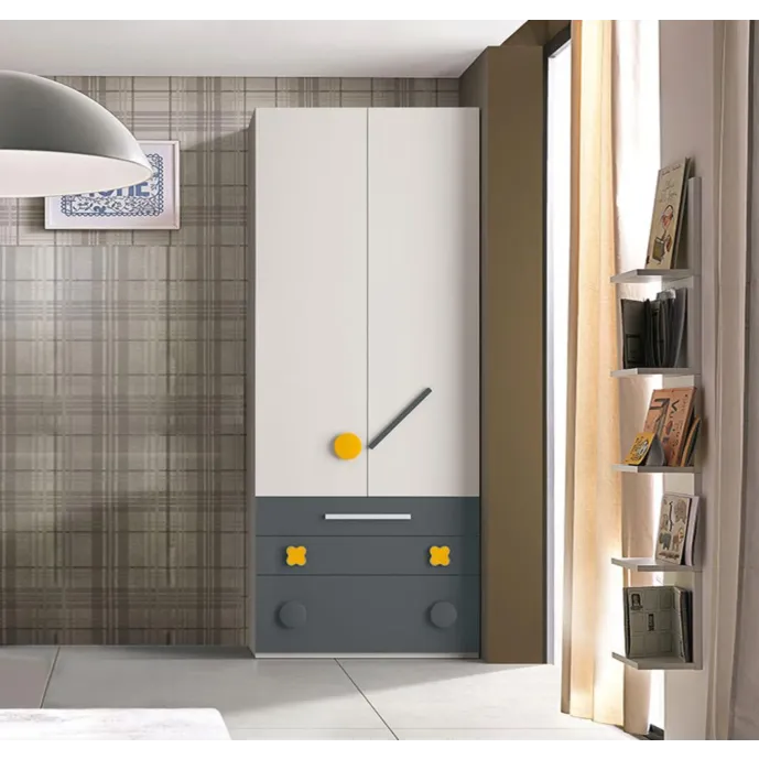 armadio due cassetti blu