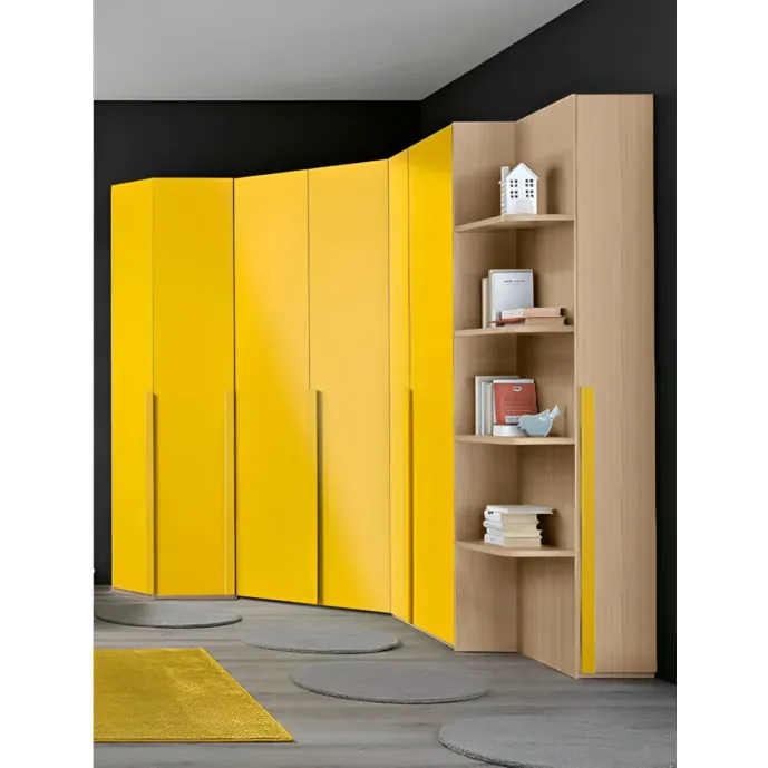 armadio giallo e rovere