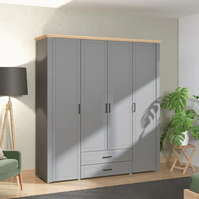 armadio contemporaneo grigio