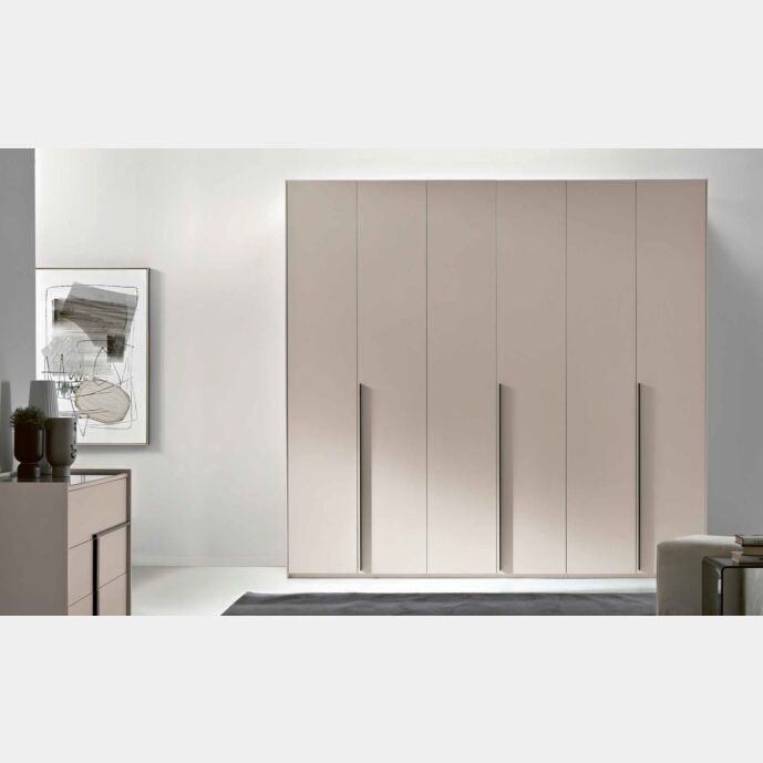 Armadio 6 ante battenti cachemire, design moderno