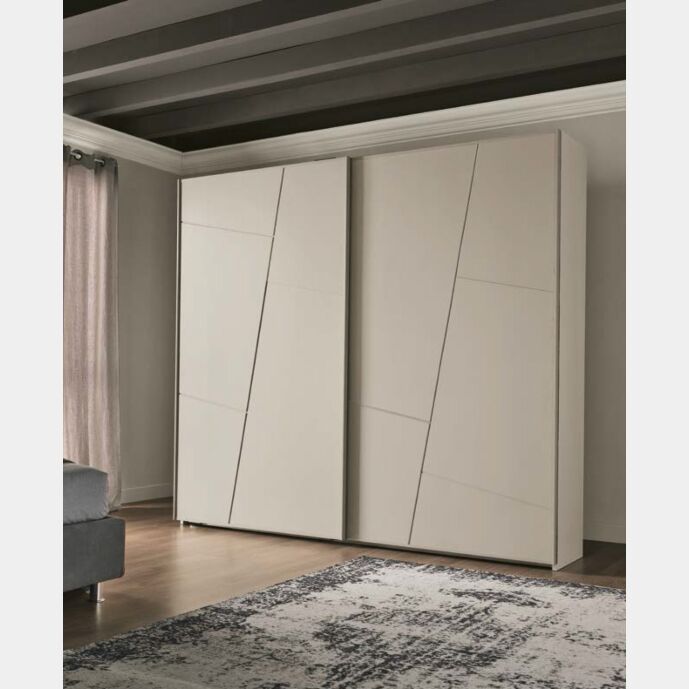 Armadio scorrevole 2 ante, finitura Cachemire