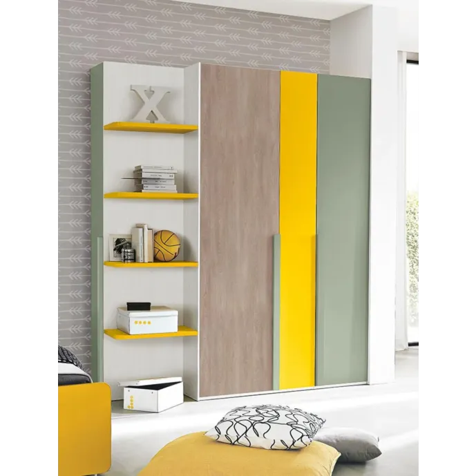 armadio moderno con libreria