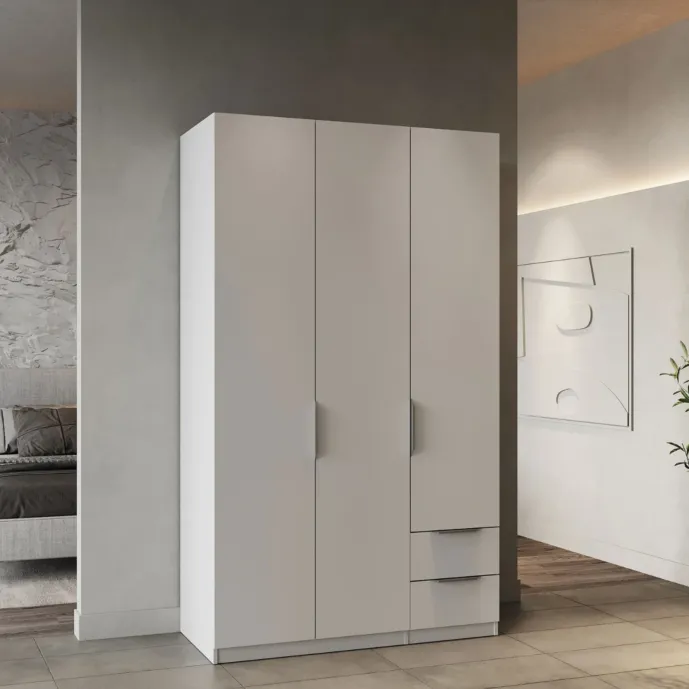 armadietto bianco con cassetti