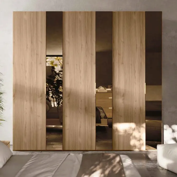 armadio noce specchi bronzo