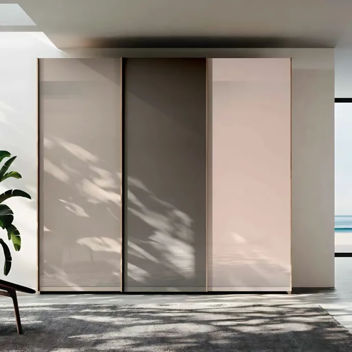 Armadio 3 ante scorrevole, laccato, L.286 H.256