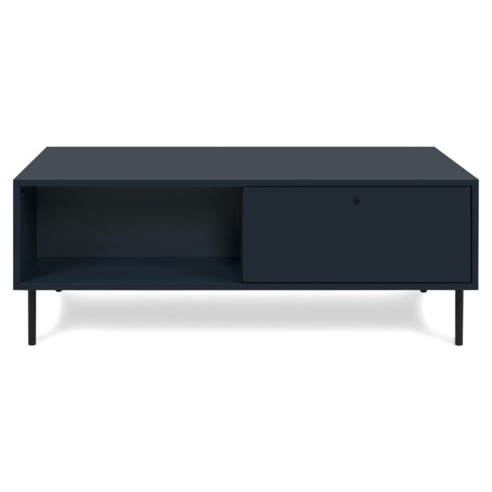 Tavolino da soggiorno con piedini, finitura Blu