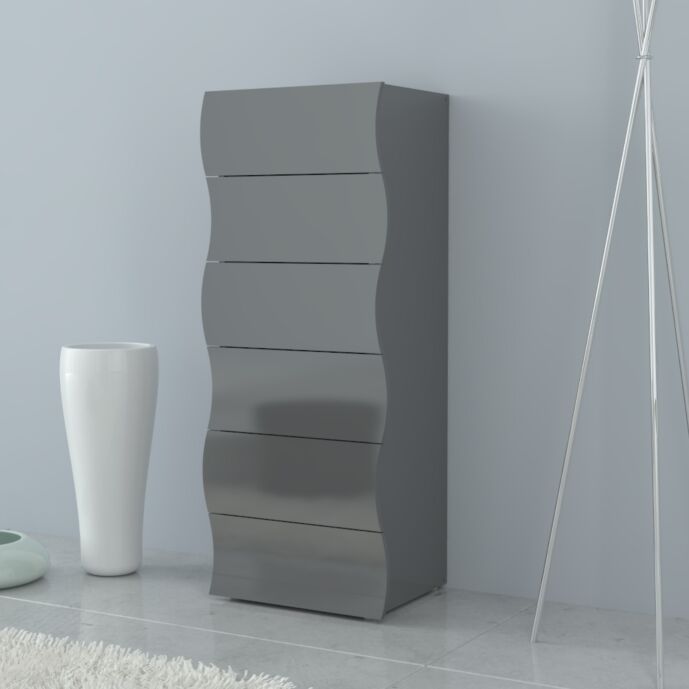 scarpiera moderna grigia