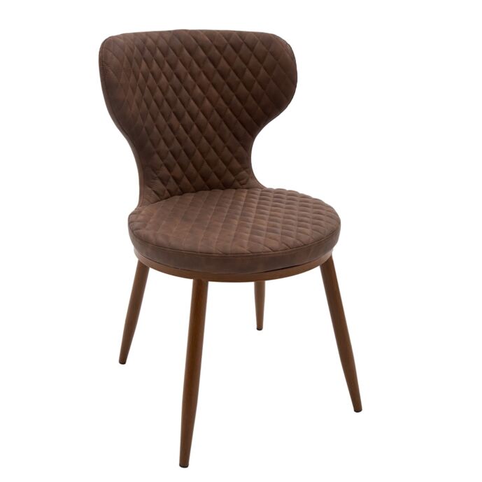 Sedia di design in similpelle Cuoio a rombi