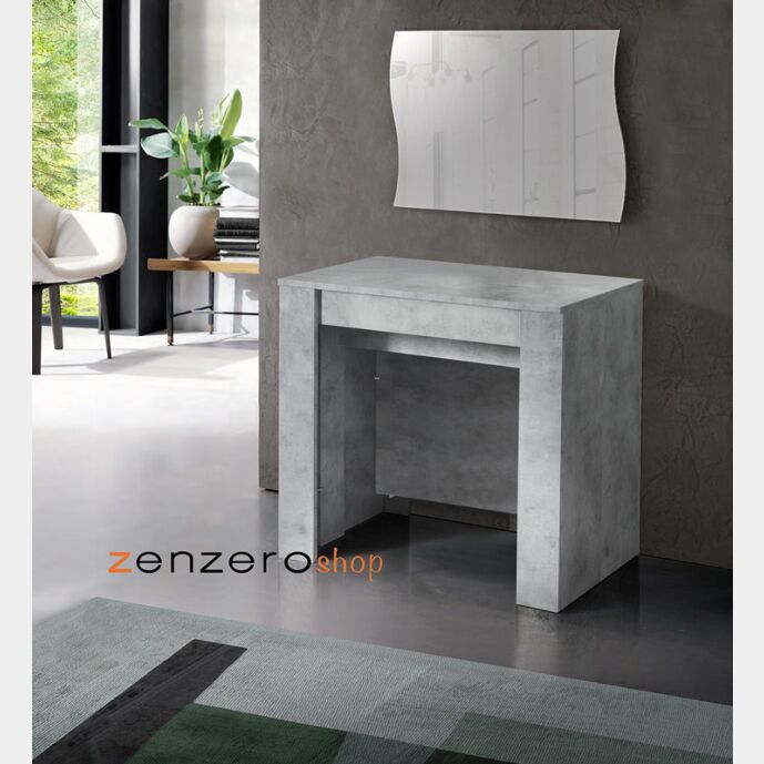 Consolle allungabile Made in Italy, Beton L. 252 cm