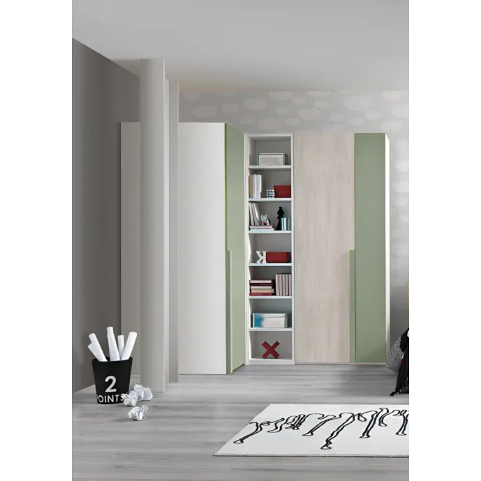 cabina ad angolo salvia