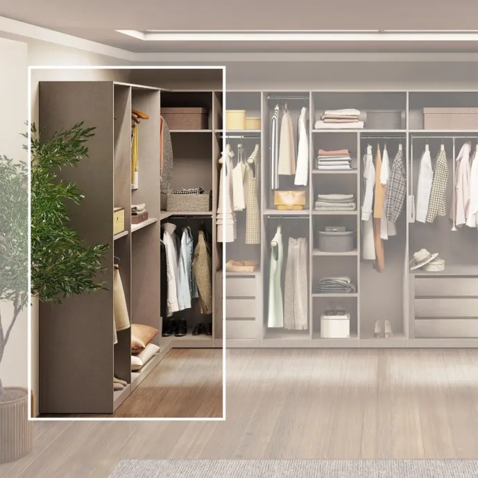 cabina ad angolo a giorno