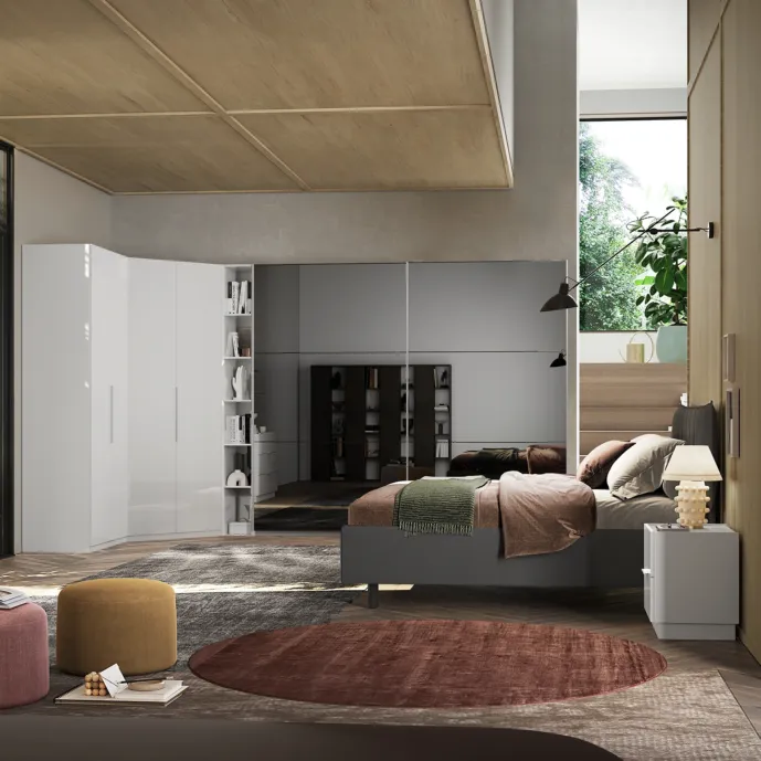 camera con armadio bianco