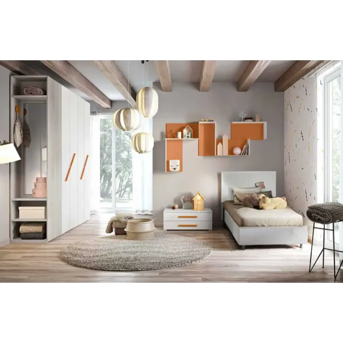 camera moderna arancio