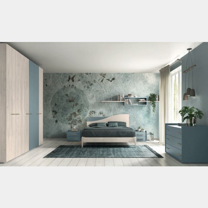 Camera matrimoniale completa in offerta, Noce brina e Rovere gesso