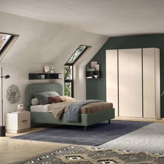 cameretta ragazzo beige