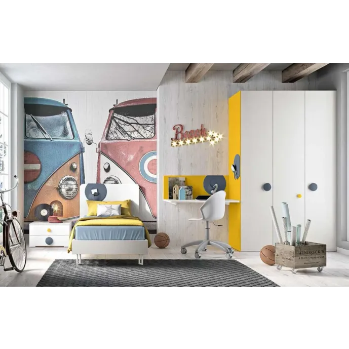 cameretta singola blu reale