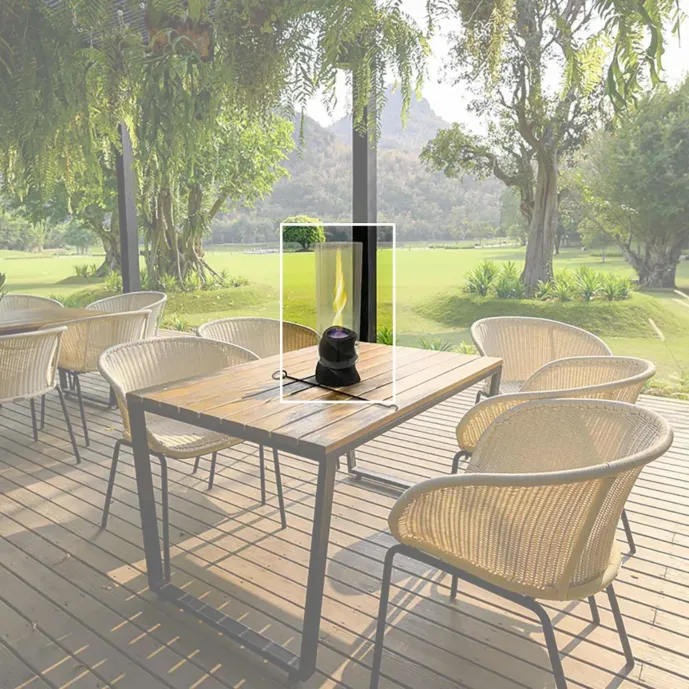 camino nero da esterno