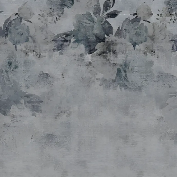 carta parati fiori grigi