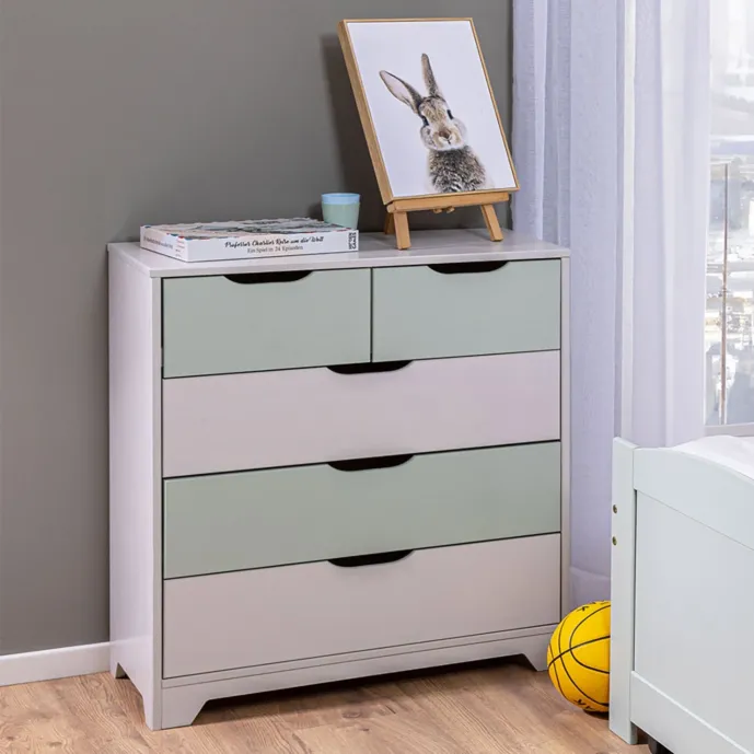 Cassettiera per cameretta, Grigio chiaro e Salvia Zenzero Shop